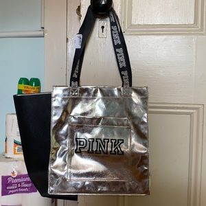 VS PINK Gray Reusable Bag